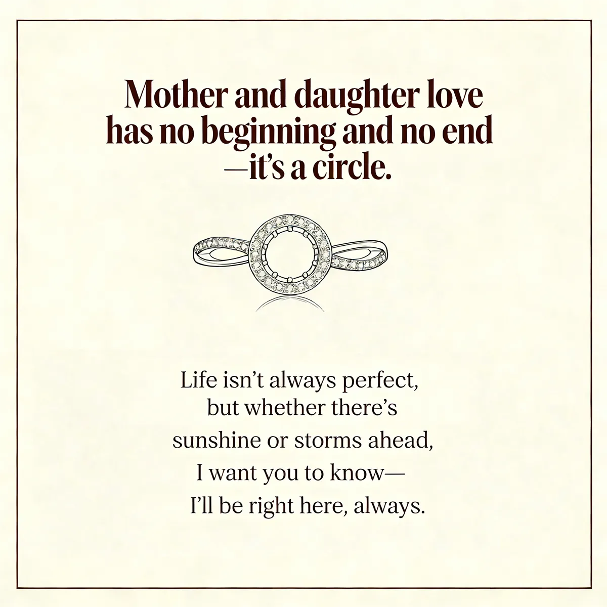 💞Matching Mother&Daughter Bond Circle Ring | Their hearts as one - A link that can never be undone