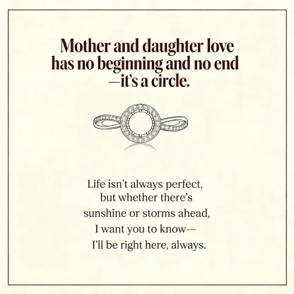 💞Matching Mother&Daughter Bond Circle Ring | Their hearts as one - A link that can never be undone