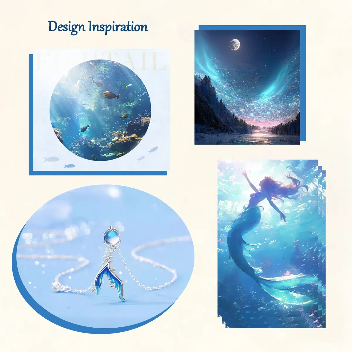 Sterling S925 Silve + 5A Zircon+ moonstone | Mermaid's Tear Necklace​ | Nickel-Free Plating