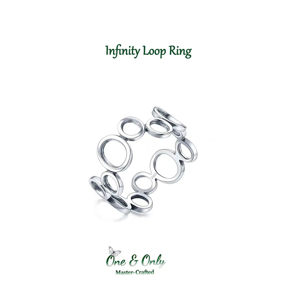 Sterling S925 Silve | Infinity Loop Ring | Nickel-Free Plating