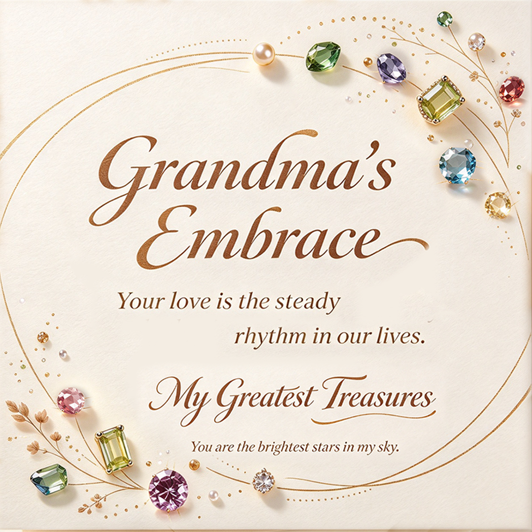 Personalized Multiple Stones Grandma & Mom Family Ring