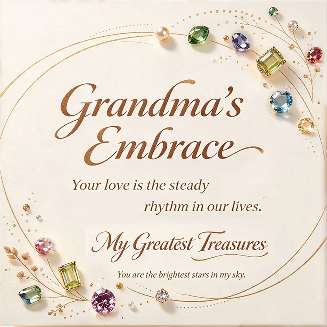 Personalized Multiple Stones Grandma & Mom Family Ring