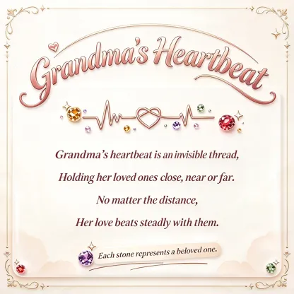 Mom’s Heartbeat Heart Knot Bracelet-1-9 Birthstones 💝 A gift woven from her love, worn close to her heart.