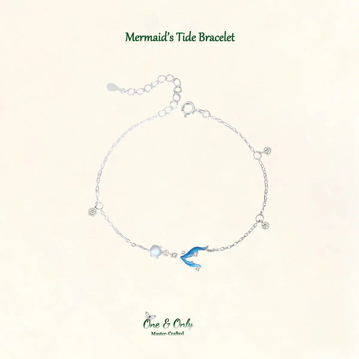 Sterling S925 Silve + 5A Zircon+ moonstone | Mermaid’s Tide Bracelet​ | Nickel-Free Plating