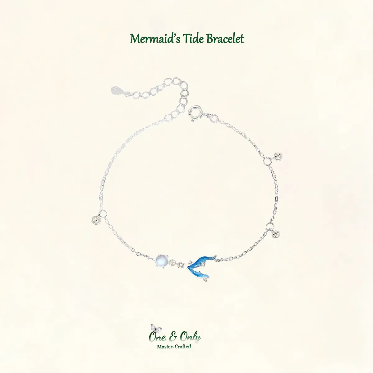 Sterling S925 Silve + 5A Zircon+ moonstone | Mermaid’s Tide Bracelet​ | Nickel-Free Plating