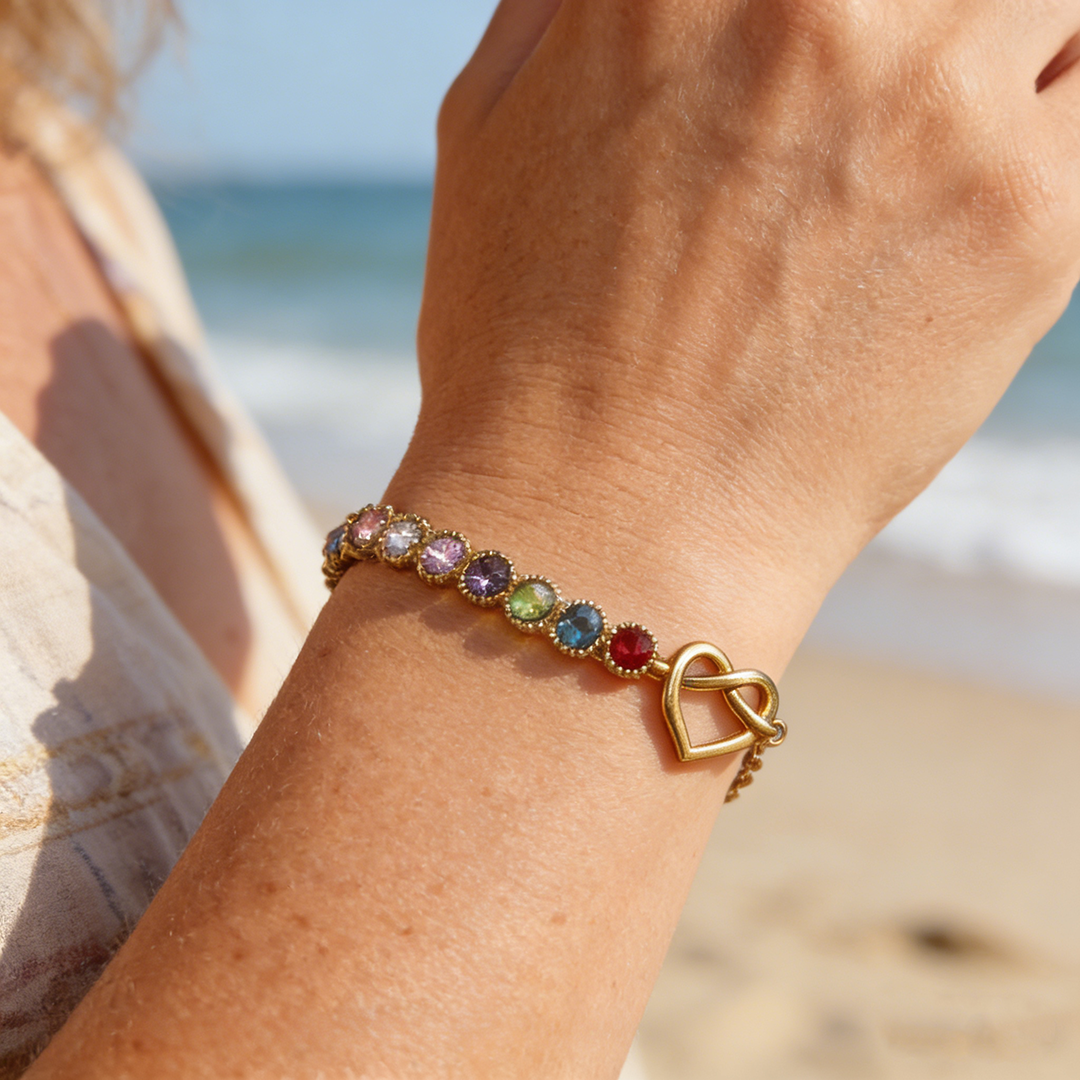 The Heartbeat Knot: A Story in Every Stone 💝 Personalized Birthstone Necklace & Bracelet