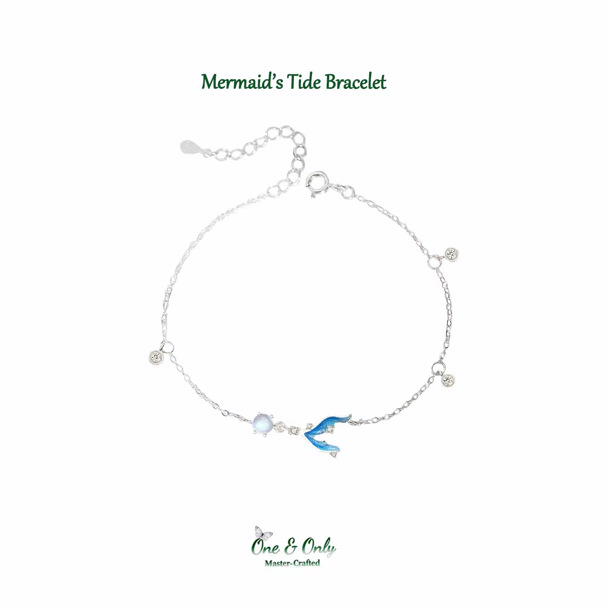 Sterling S925 Silve + 5A Zircon+ moonstone | Mermaid’s Tide Bracelet​ | Nickel-Free Plating