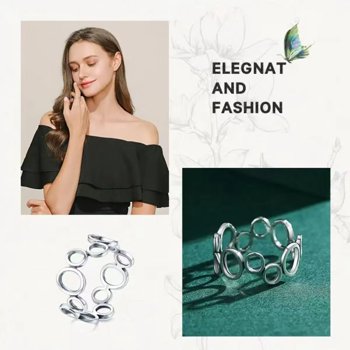 Sterling S925 Silve | Infinity Loop Ring | Nickel-Free Plating