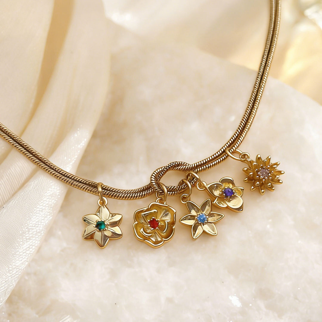 🌸For Mother Custom Handmade-1-12 Birth Flowers Knot Bracelet  | Personalized  Gift to Celebrate Her Unique Month