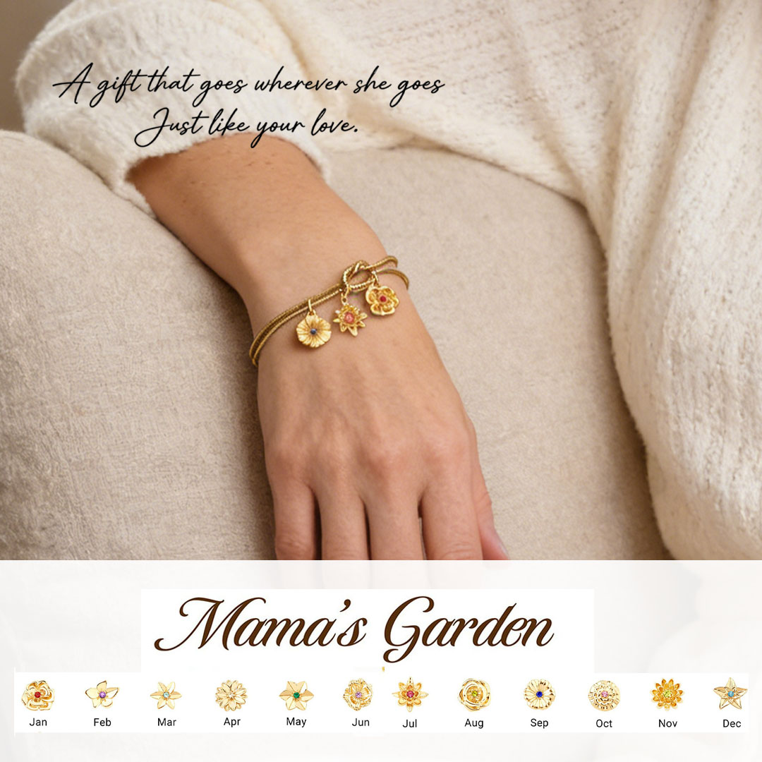 🌸For Mother Custom Handmade-1-12 Birth Flowers Knot Bracelet  | Personalized  Gift to Celebrate Her Unique Month