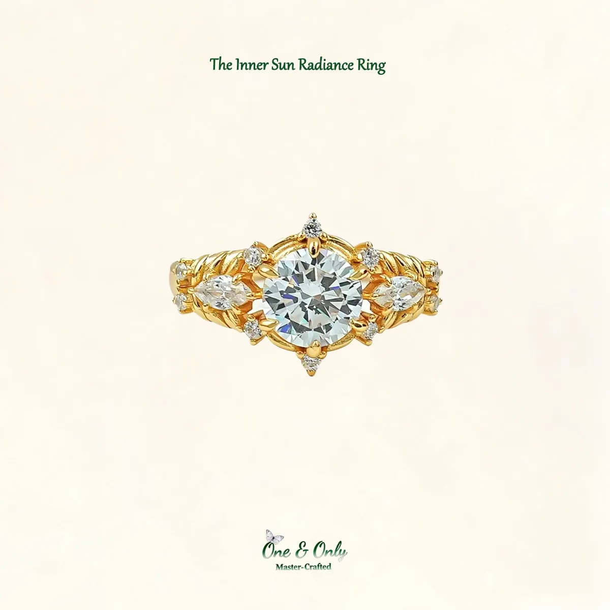 1.5ct High-Carbon Diamond + Sterling S925 Silver | The Inner Sun Radiance Ring | Let Your Inner Light Shine with Eternal Brilliance | Heartfelt Gifting