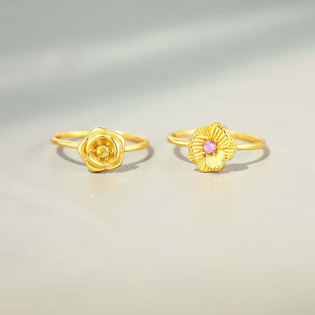 🌸For The Grandma 1-12 Birth Flowers Ring | Wear Her Story on Her Finger