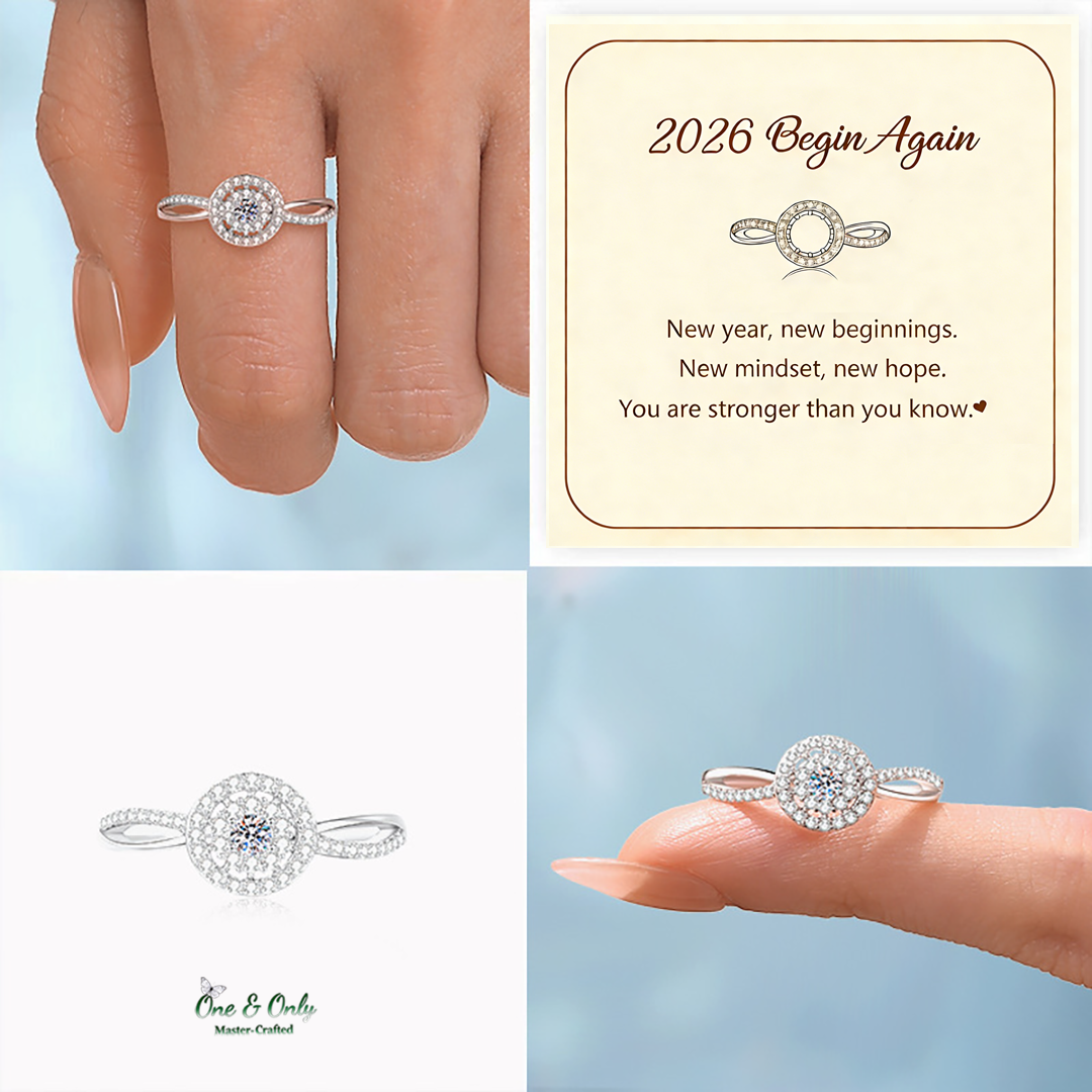 2026 Begin Again Dainty Minimal Circle Ring | Same girl. Same name. New mindset. New game.