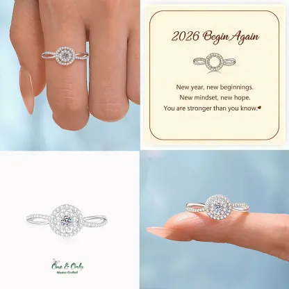 2026 Begin Again Dainty Minimal Circle Ring | Same girl. Same name. New mindset. New game.