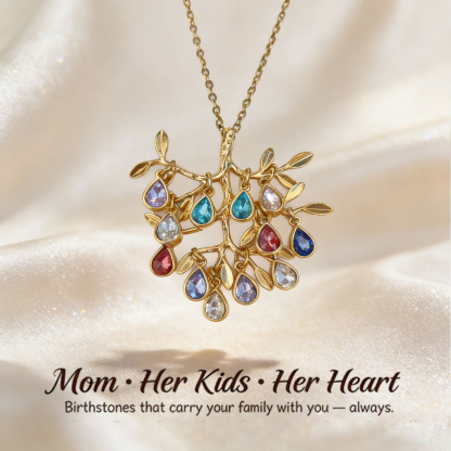 🌳Custom Tree of Life Necklace – Personalized Birthstones for Mom, Her Children & Husband
