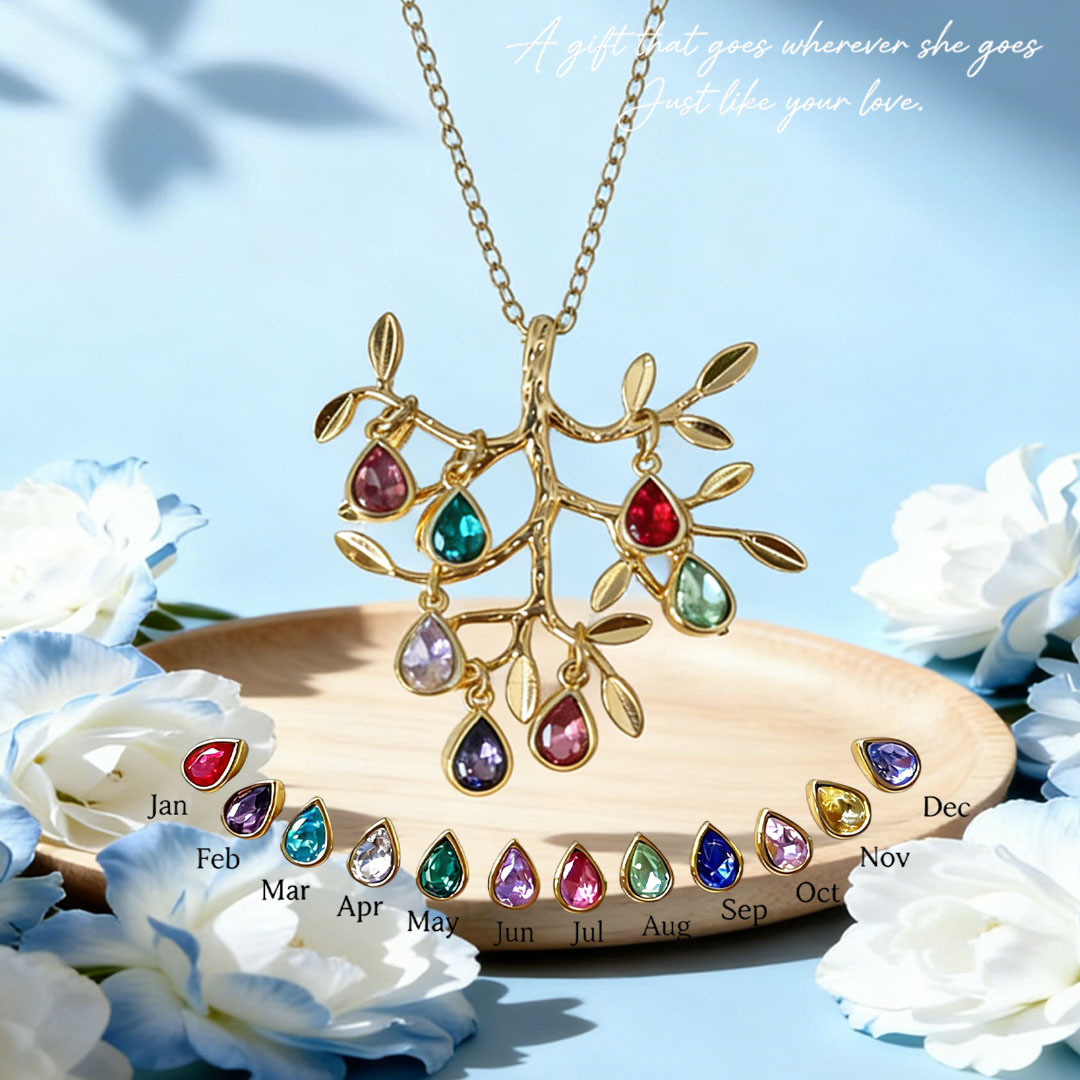 🌳Custom Tree of Life Necklace for Grandmother 💝 In her branches, a family blooms.