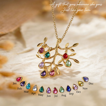 🌳Custom Tree of Life Necklace for Grandmother 💝 In her branches, a family blooms.