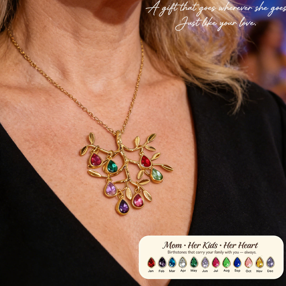 🌳Custom Tree of Life Necklace – Personalized Birthstones for Mom, Her Children & Husband