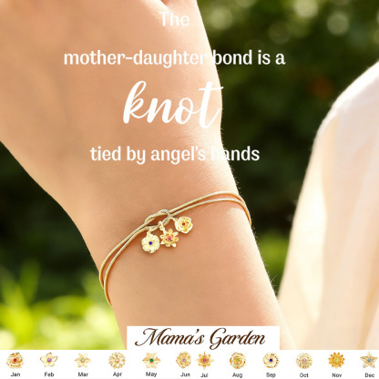 🌸For Mother Custom Handmade-1-12 Birth Flowers Knot Bracelet  | Personalized  Gift to Celebrate Her Unique Month