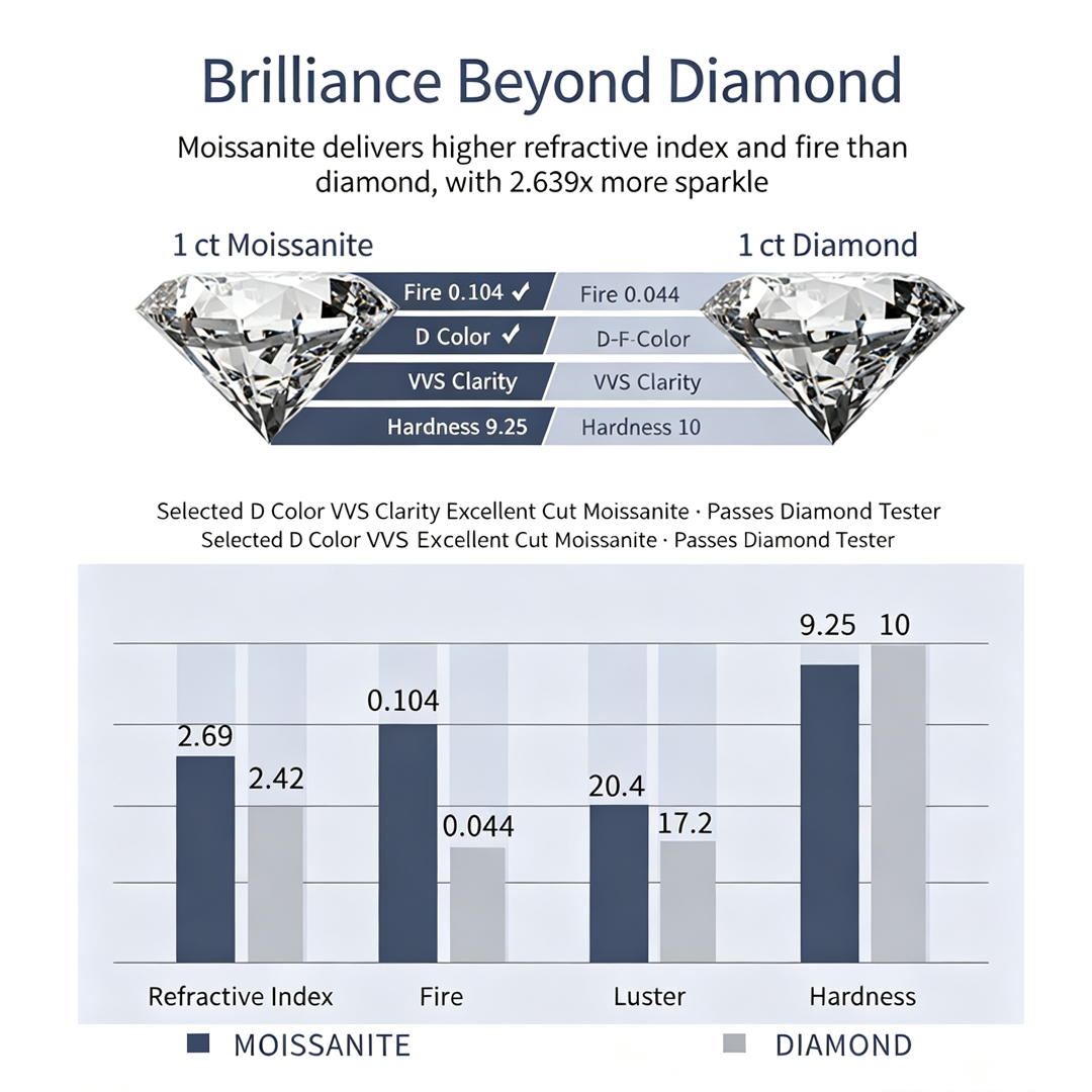 Elegant 1.5 CT Moissanite Ring in S925 Sterling Silver | Crafted to Be Passed Down, Not Just Worn