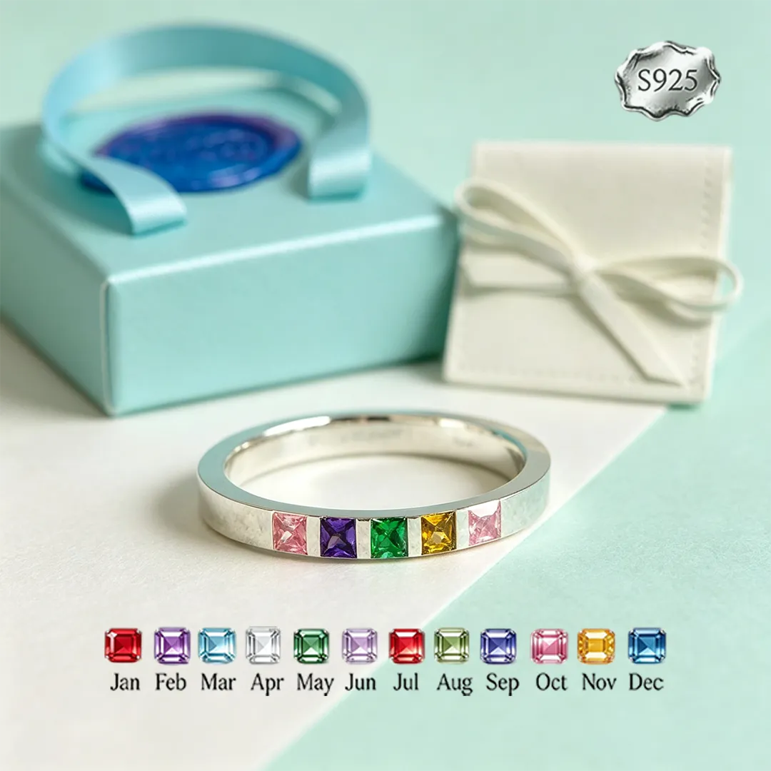 Classic Eternity Birthstone Band | Gold & Silver Options | Custom 1-6 Stones | Timeless Everyday Luxury