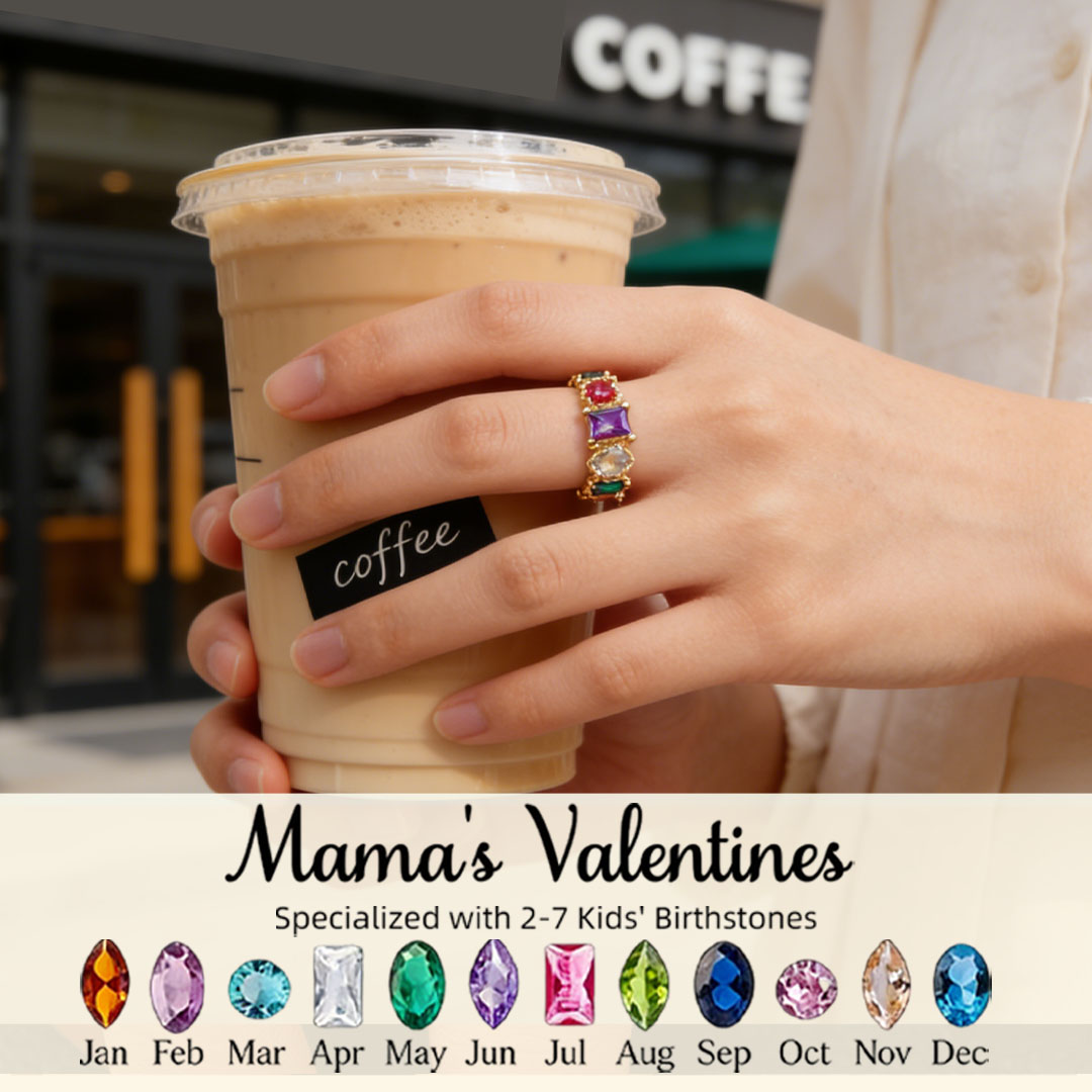 Personalized Multiple Stones Grandma & Mom Family Ring