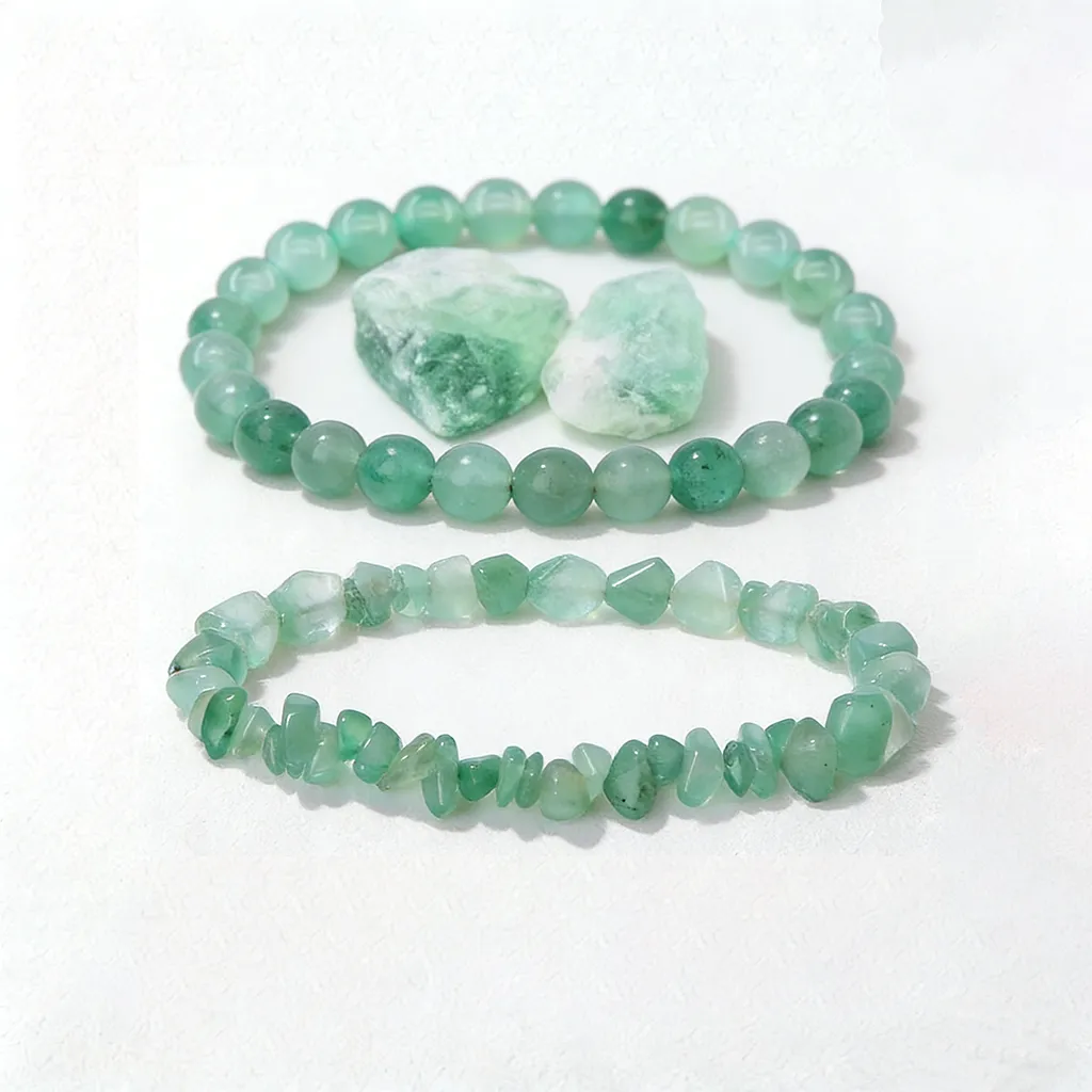 💚 Stackable Green Aventurine Bracelets Set – For Strength, Hope, and Unwavering Support