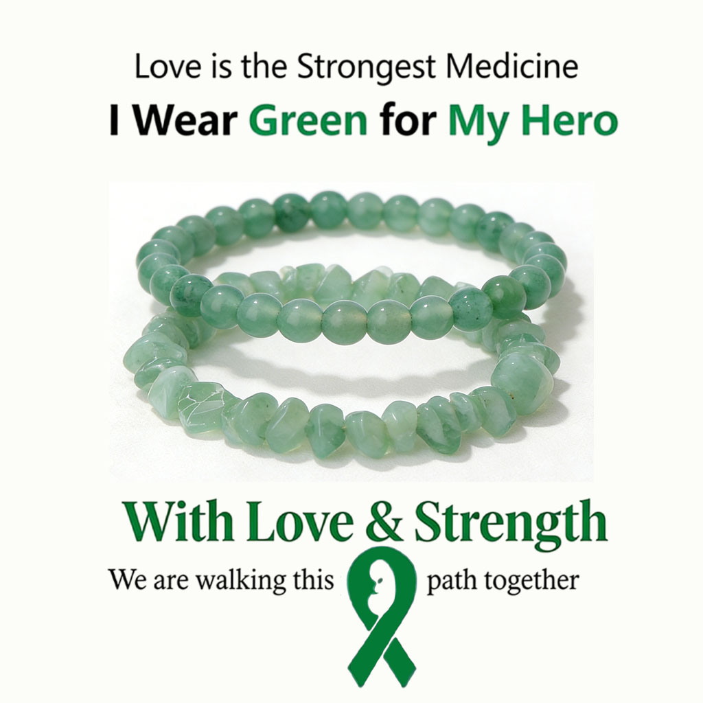 💚 Stackable Green Aventurine Bracelets Set – For Strength, Hope, and Unwavering Support