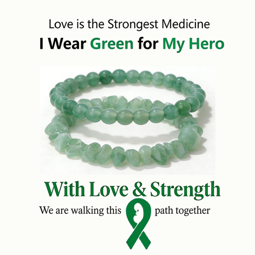 💚 Stackable Green Aventurine Bracelets Set – For Strength, Hope, and Unwavering Support
