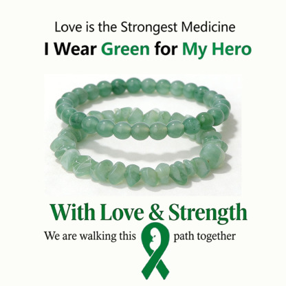 💚 Stackable Green Aventurine Bracelets Set – For Strength, Hope, and Unwavering Support
