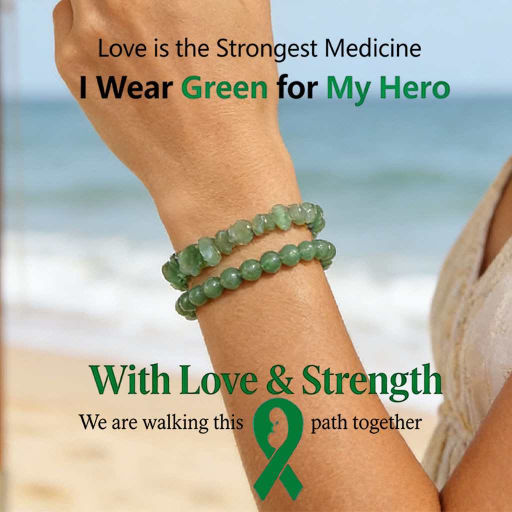 💚 Stackable Green Aventurine Bracelets Set – For Strength, Hope, and Unwavering Support