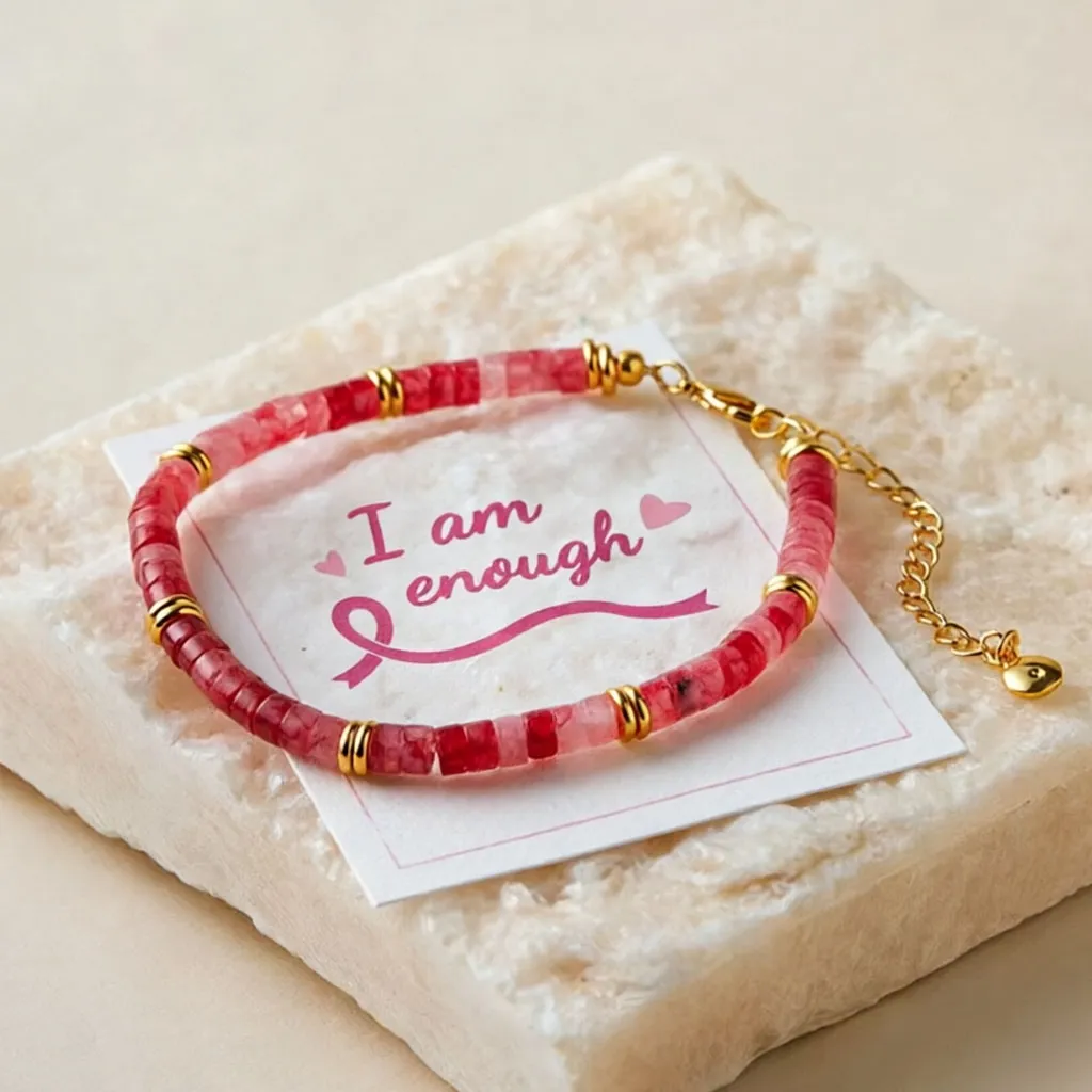 🎀 I Am Enough Pink  Aventurine Hope Bracelet