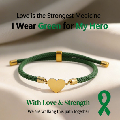 [Copy]💚 March is National Kidney Month  — In This Family Kidney Disease Awareness Green Heart Bracelet