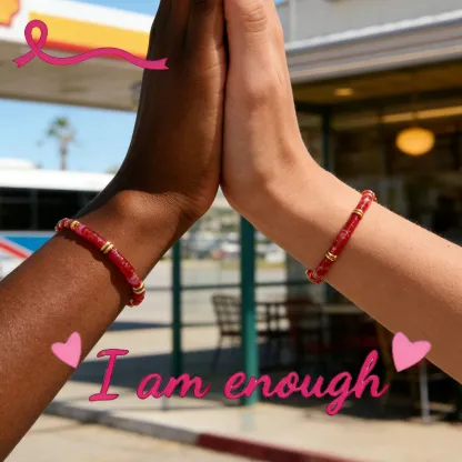 🎀 I Am Enough Pink  Aventurine Hope Bracelet