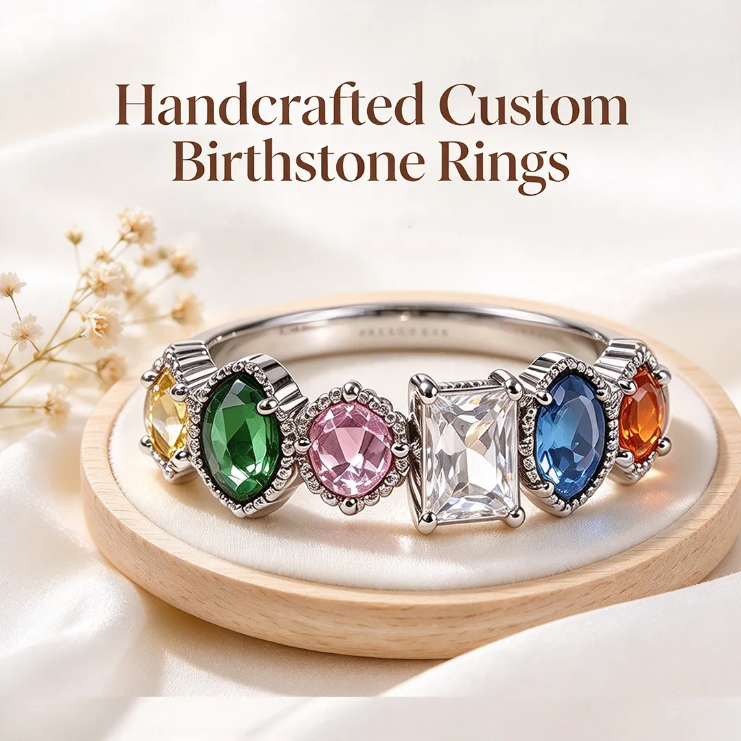 Personalized Multiple Stones Grandma & Mom Family Ring