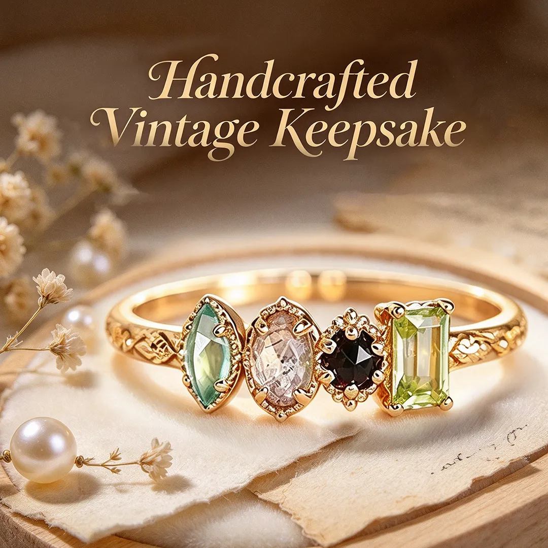 Personalized Multiple Stones Grandma & Mom Family Ring
