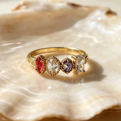 Personalized Family Birthstone Ring – Meaningful Custom Gift For Every Loved One