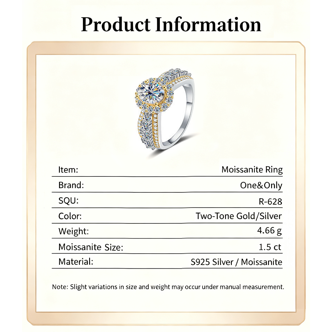 Elegant 1.5 CT Moissanite Ring in S925 Sterling Silver | Crafted to Be Passed Down, Not Just Worn
