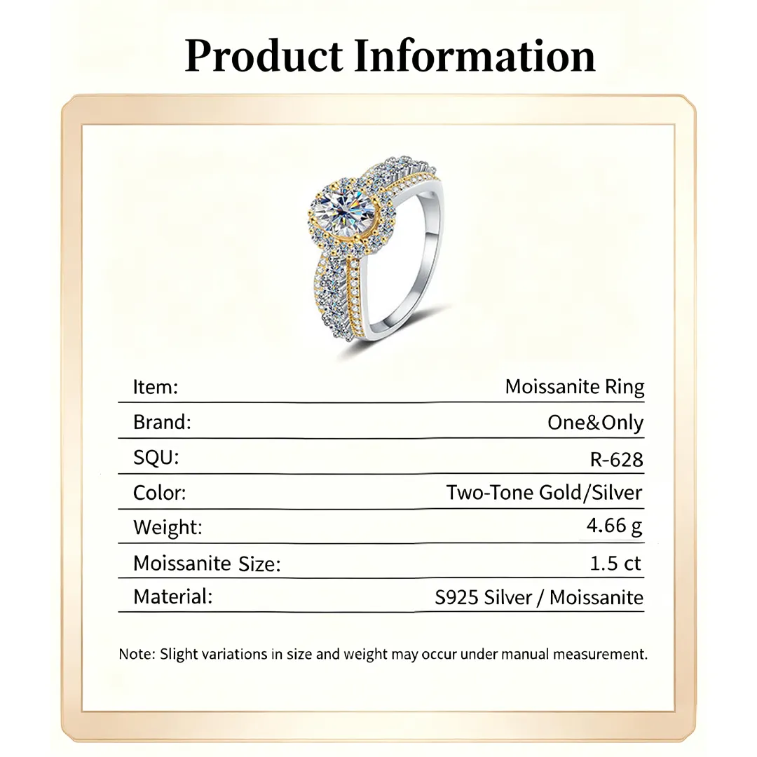 Elegant 1.5 CT Moissanite Ring in S925 Sterling Silver | Crafted to Be Passed Down, Not Just Worn