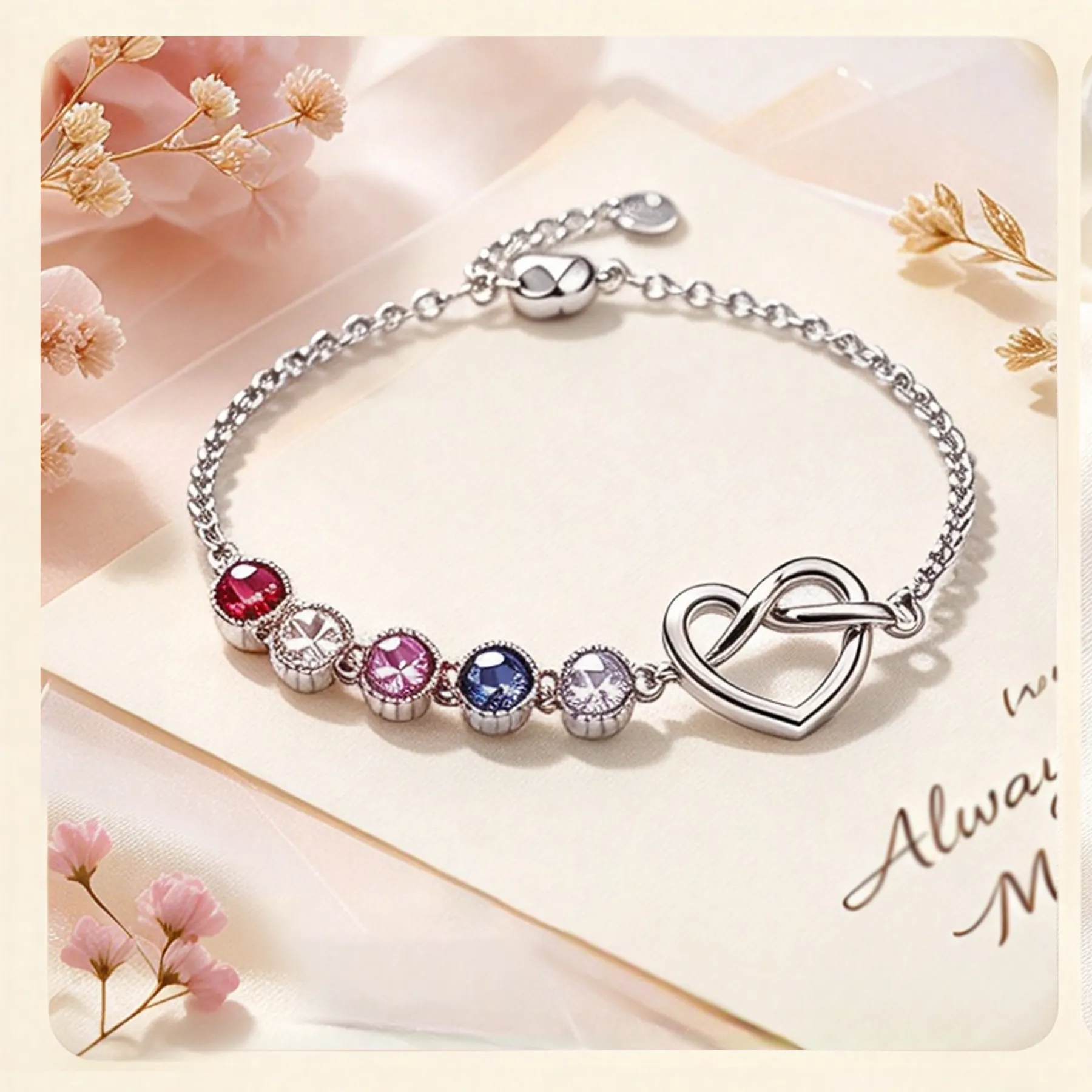 The Heartbeat Knot: A Story in Every Stone 💝 Personalized Birthstone Necklace & Bracelet