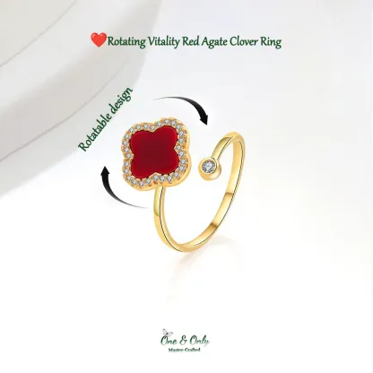 🍀7 Rotating Mood Lucky Clover  Rings for Calm, Confidence & Clarity