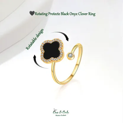 🍀7 Rotating Mood Lucky Clover  Rings for Calm, Confidence & Clarity