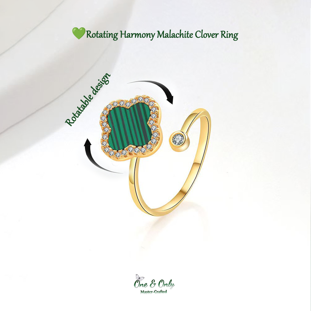 🍀7 Rotating Mood Lucky Clover  Rings for Calm, Confidence & Clarity