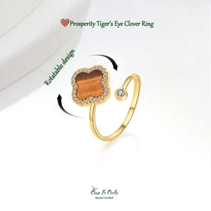 🍀7 Rotating Mood Lucky Clover  Rings for Calm, Confidence & Clarity