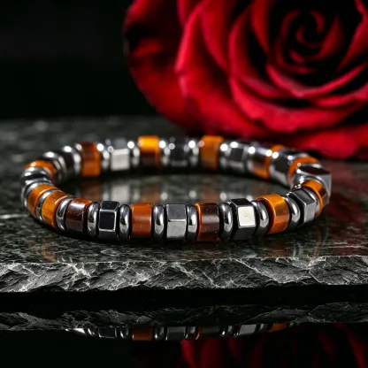 Natural Hawk's Eye Bracelet | The Ultimate Men's Focus Talisman for Dad