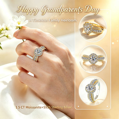 Elegant 1.5 CT Moissanite Ring in S925 Sterling Silver | Crafted to Be Passed Down, Not Just Worn
