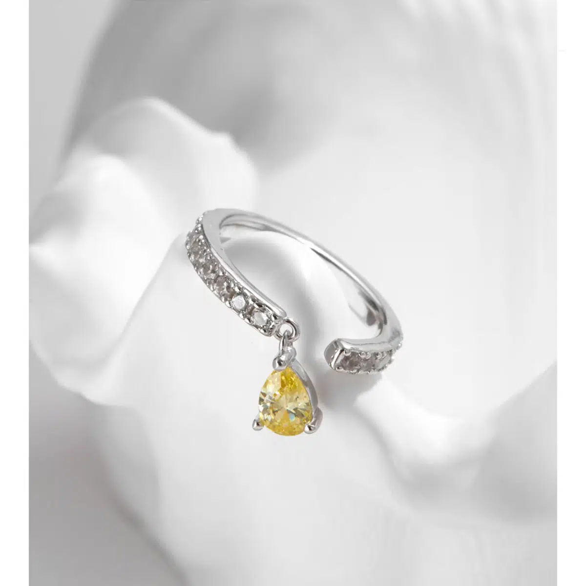 Sterling S925 Silve + 5A Cubic Zirconia | Apollo’s Tear Ring | Nickel-Free Plating