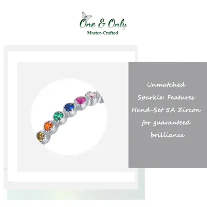 Sterling S925 Silve + 5A CZ | Aura Duo Stacking Rings | Nickel-Free Plating