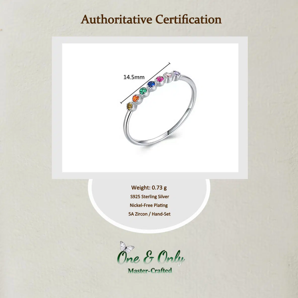 Sterling S925 Silve + 5A CZ | Aura Duo Stacking Rings | Nickel-Free Plating