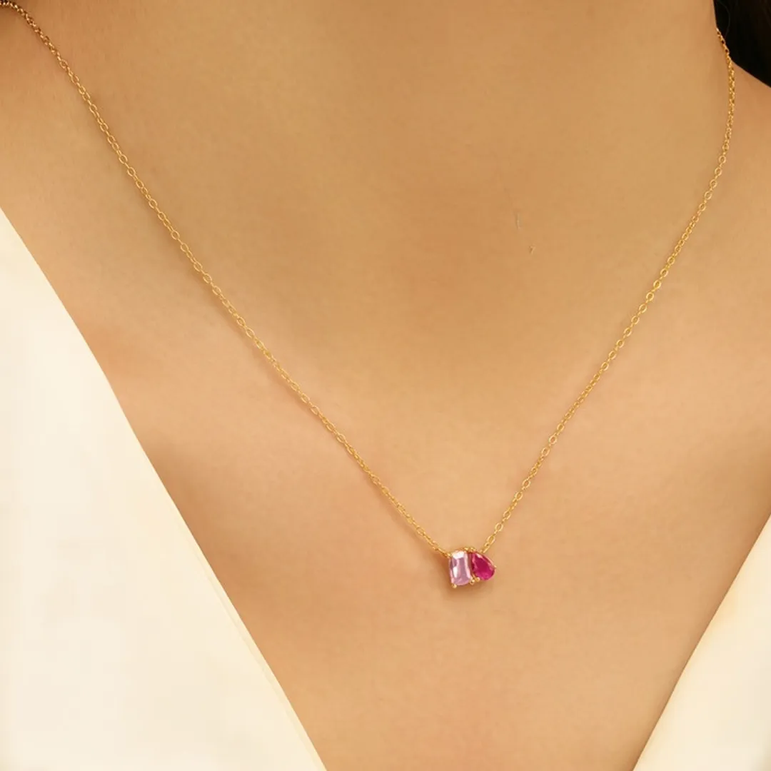 Breast Cancer Courage I Am Enough Necklace&Ring Set | Meaningful Jewelry Gift For Cancer Fighter